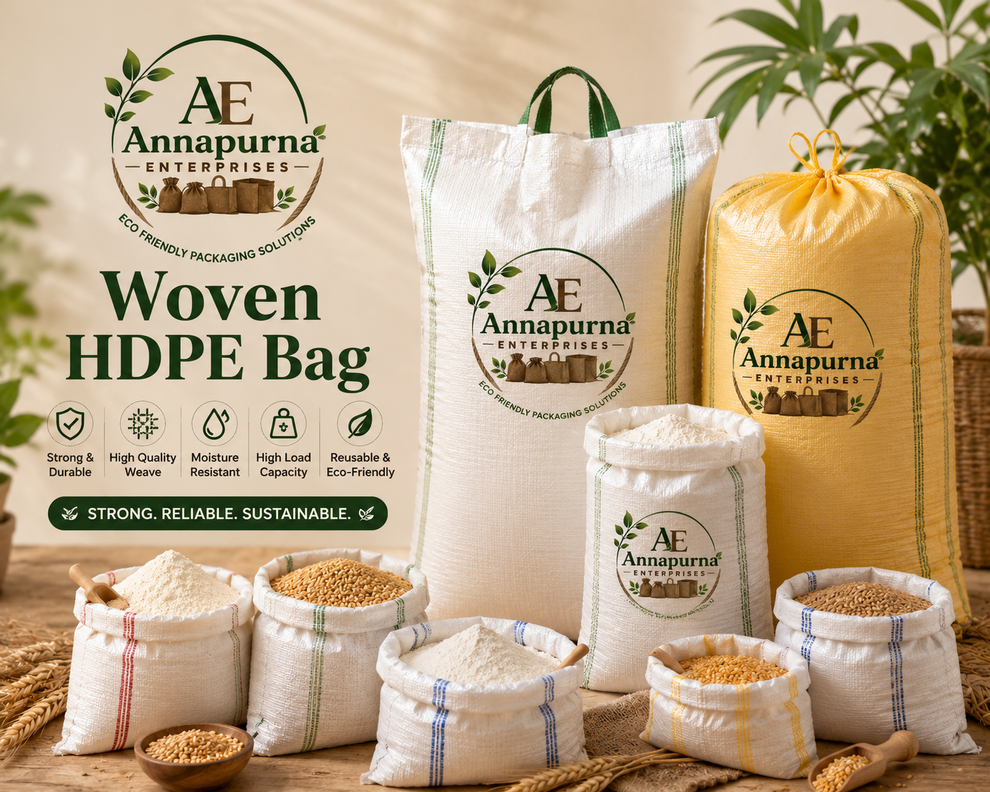 High Density Polyethylene HDPE Sacks